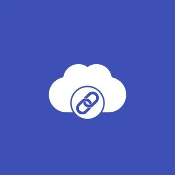 Cloud link, vector icon Stock Illustration