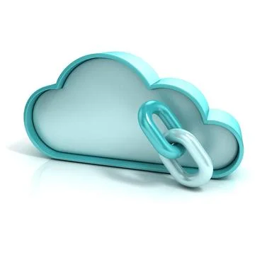Cloud links 3D computer icon Cloud links 3D computer icon isolated Copyrig... Stock Photos