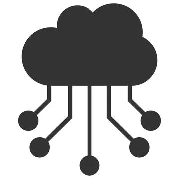 Cloud Links Vector Icon Flat Illustration Stock Illustration