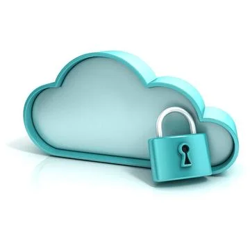 Cloud lock 3D computer icon Cloud lock 3D computer icon isolated Copyright... Foto stock