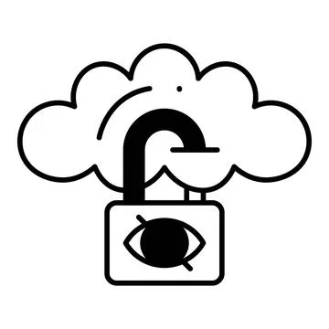 Cloud Lock Dualtone Icon Illustrazione stock