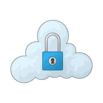 Cloud Lock illustration Stock Illustration