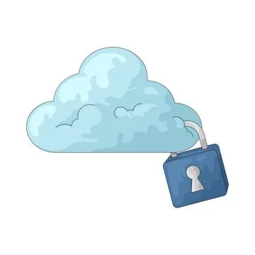 Cloud Lock illustration Illustrazione stock