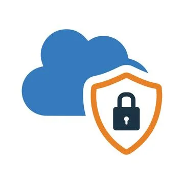 Cloud, lock, secure icon. Simple editable vector illustration. Illustrazione stock