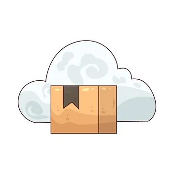 Cloud Logistics illustration Illustrazione stock