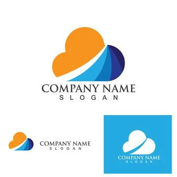 Cloud logo and symbol vector 스톡 일러스트