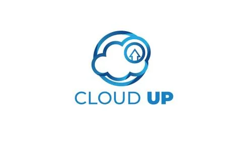 CLOUD UP LOGO can be used for upload LOGO- download LOGO Illustrazione stock