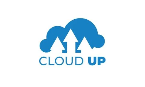 CLOUD UP LOGO can be used for upload LOGO- download LOGO Stock Illustration