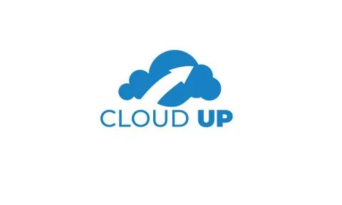 CLOUD UP LOGO can be used for upload LOGO- download LOGO Illustrazione stock
