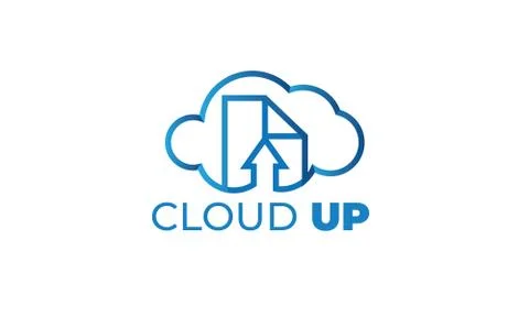CLOUD UP LOGO can be used for upload LOGO- download LOGO Stock Illustration