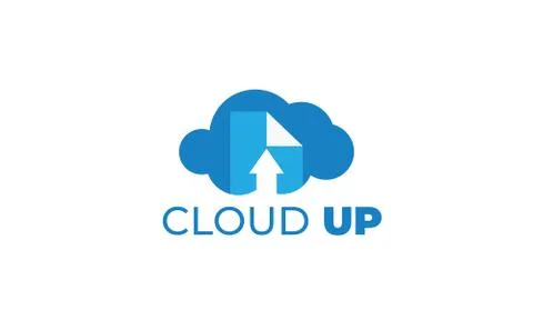 CLOUD UP LOGO can be used for upload LOGO- download LOGO Stock Illustration