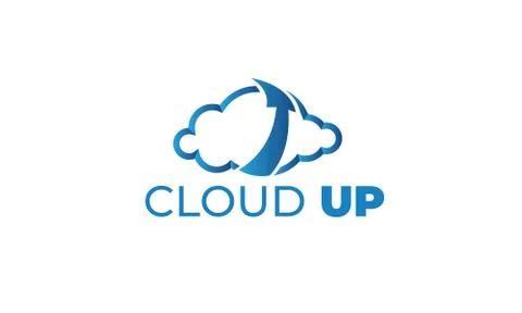 CLOUD UP LOGO can be used for upload LOGO- download LOGO Illustrazione stock