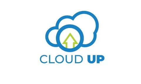 CLOUD UP LOGO can be used for upload LOGO- download LOGO Stock Illustration