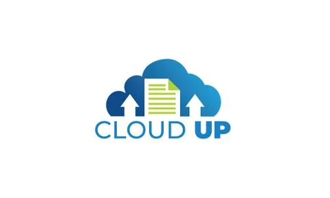 CLOUD UP LOGO can be used for upload LOGO- download LOGO Illustrazione stock
