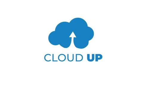 CLOUD UP LOGO can be used for upload LOGO- download LOGO Illustrazione stock