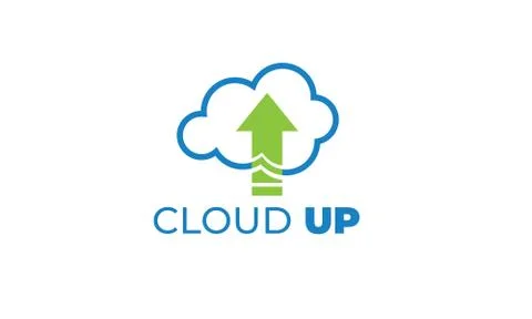 CLOUD UP LOGO can be used for upload LOGO- download LOGO Illustrazione stock