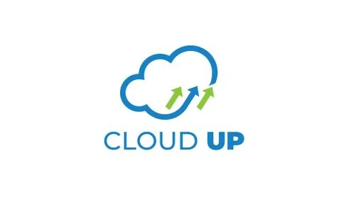 CLOUD UP LOGO can be used for upload LOGO- download LOGO Illustrazione stock