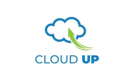 CLOUD UP LOGO can be used for upload LOGO- download LOGO Illustrazione stock