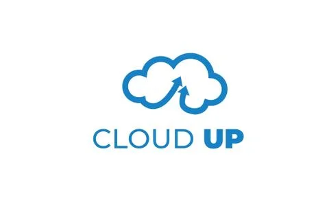 CLOUD UP LOGO can be used for upload LOGO- download LOGO Illustrazione stock