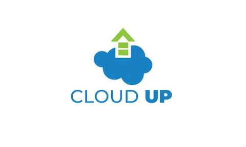 CLOUD UP LOGO can be used for upload LOGO- download LOGO Illustrazione stock