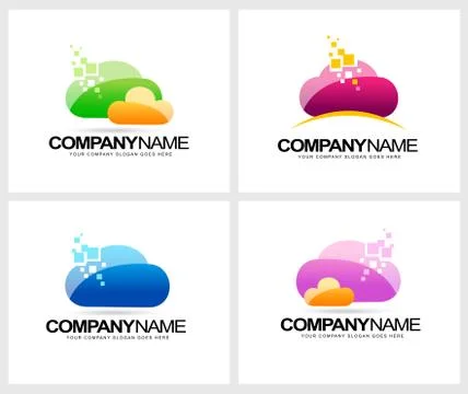 Cloud Logo Design Stock Illustration
