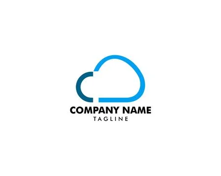 Cloud logo design Stock Illustration