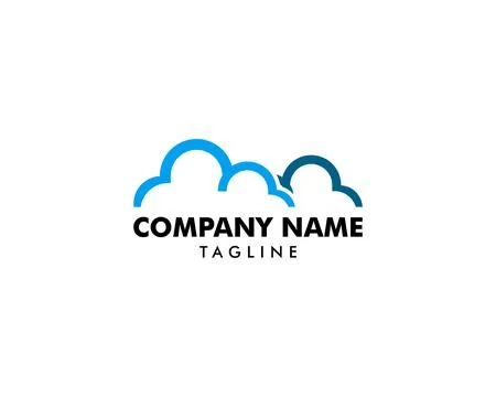 Cloud logo design Stock Illustration