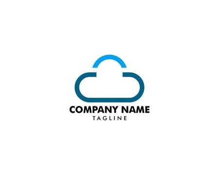 Cloud logo design Stock Illustration