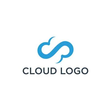 Cloud logo design technology icon logotype Stock Illustration