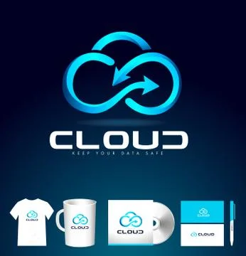 Cloud Logo Design Vector Stock-Illustration
