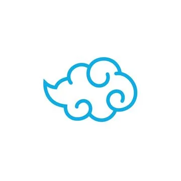 Cloud logo icon design illustration template Illustrazione stock
