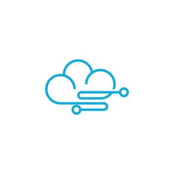 Cloud logo icon design illustration template Illustrazione stock