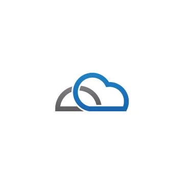 Cloud logo icon design template vector Stock Illustration