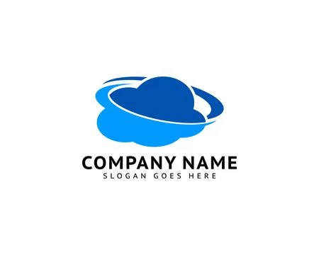 Cloud Logo Icon Template Vector Design Stock Illustration