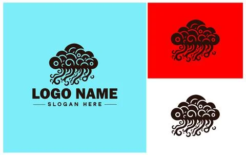 Cloud logo icon vector art graphics for business brand app icon sky cloud l.. Stockillustratie