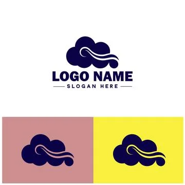 Cloud logo icon vector art graphics for business brand app icon sky cloud l.. Stock Illustration