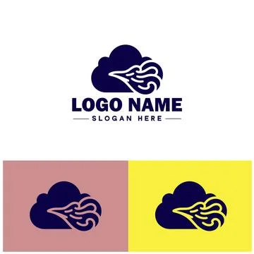 Cloud logo icon vector art graphics for business brand app icon sky cloud l.. Stock Illustration