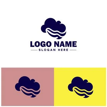 Cloud logo icon vector art graphics for business brand app icon sky cloud l.. Stock Illustration