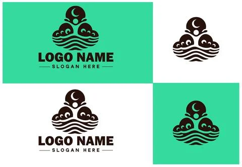 Cloud logo icon vector art graphics for business brand app icon sky cloud l.. 스톡 일러스트