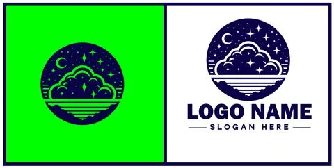 Cloud logo icon vector art graphics for business brand app icon sky cloud l.. イラスト素材