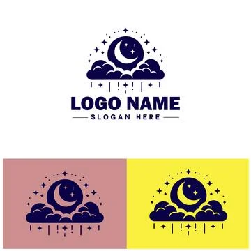 Cloud logo icon vector art graphics for business brand app icon sky cloud l.. Stock Illustration