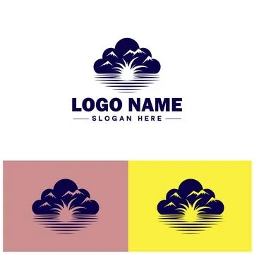 Cloud logo icon vector art graphics for business brand app icon sky cloud l.. Illustrazione stock
