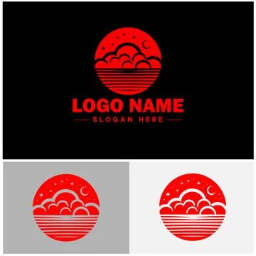 Cloud logo icon vector art graphics for business brand app icon sky cloud l.. イラスト素材