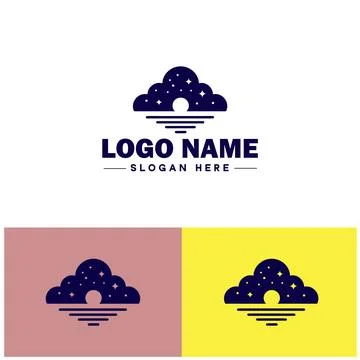Cloud logo icon vector art graphics for business brand app icon sky cloud l.. 스톡 일러스트