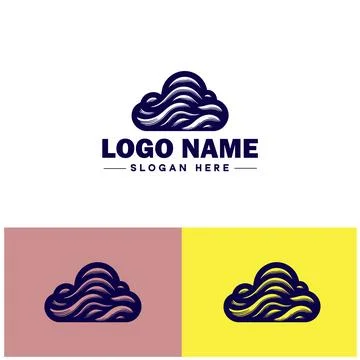 Cloud logo icon vector art graphics for business brand app icon sky cloud l.. Stock Illustration