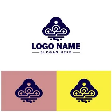 Cloud logo icon vector art graphics for business brand app icon sky cloud l.. イラスト素材