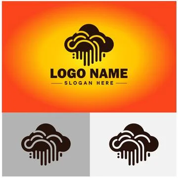 Cloud logo icon vector art graphics for business brand app icon sky cloud l.. Stock Illustration