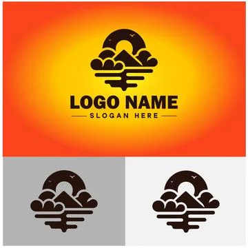 Cloud logo icon vector art graphics for business brand app icon sky cloud l.. 스톡 일러스트