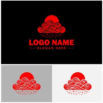 Cloud logo icon vector art graphics for business brand app icon sky cloud l.. イラスト素材