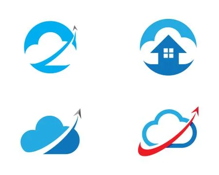 Cloud Logo Template Illustrazione stock